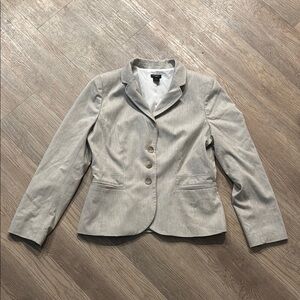 Ann Taylor Gray Blazer Tailored Suit Jacket